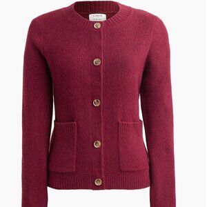 NWT - New J Crew Extra Soft Cardigan in Vintage Burgundy - Size Small